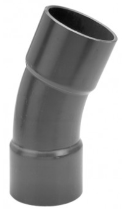 PVC-U druk bocht 22.5gr