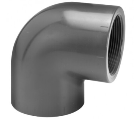 PVC-U knie 90gr lv x bi dr