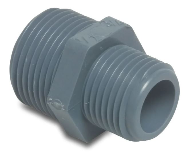 PP verl.nipp. 1/2" x 3/8" 2xbu.