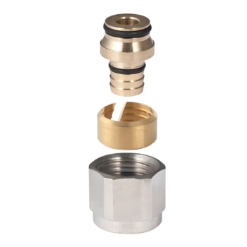 65053322100 Geberit PushFit Klemkoppeling 16x15 (knel, messing)